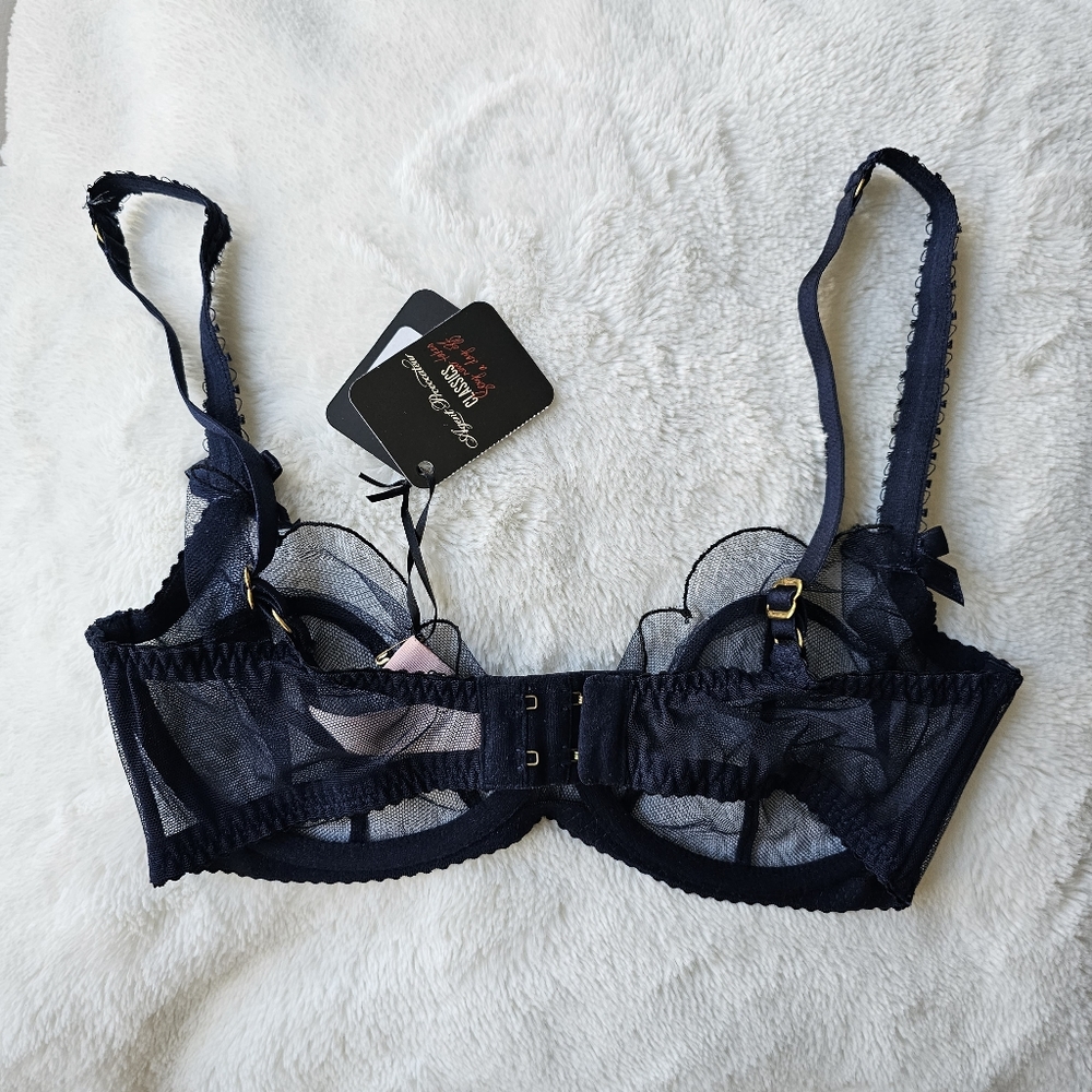Agent Provocateur Lorna Black and Navy Bra (Size 32DD) - Picture 3 of 4
